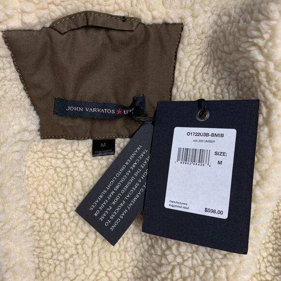 JOHN VARVATOS STAR USA Size M Brown Cotton Blend Hooded Coat - Picture 6 of 10